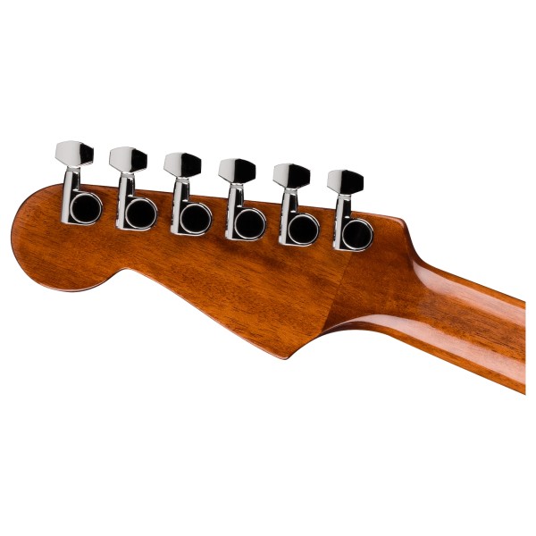 Fender California Standard Redondo Mini with Bag, Sapele Top, Natural Sapele - headstock back 