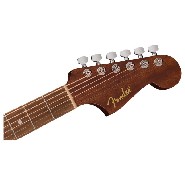 Fender California Standard Redondo CE, Spruce Top, Fiesta Red - headstock 