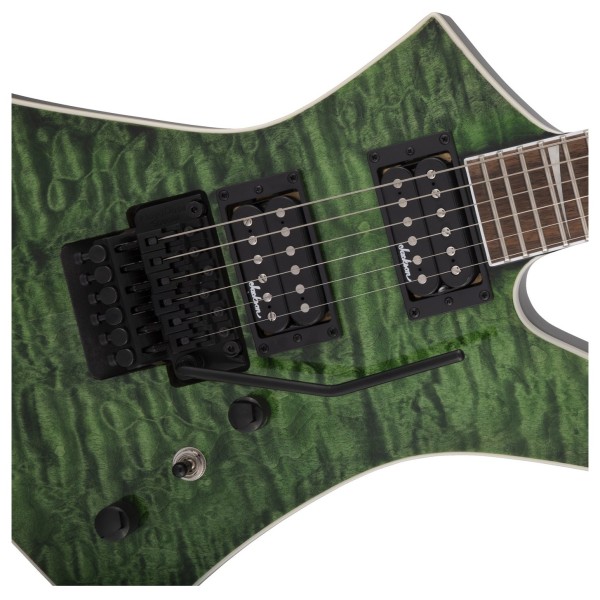 Jackson KEXQ Kelly, Trans Green - close up