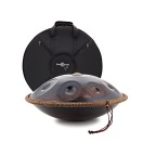 Gear4music Life Handpan 10 Noten D Koerd met koffer, Zwart Regenboog