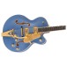 Gretsch Falcon Hollow Body with StringThru Bigsby, Gold Hardware, Cerulean Smoke - body and neck 