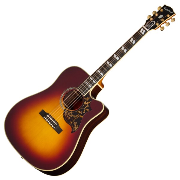 Epiphone Hummingbird Deluxe EC, Autumn Burst - front