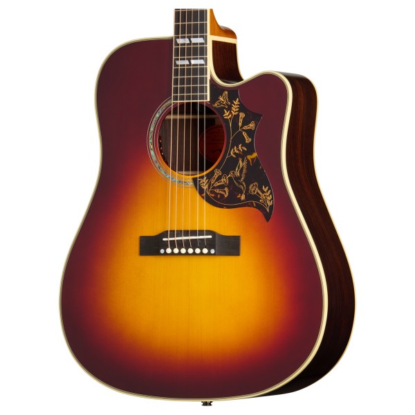 Epiphone Hummingbird Deluxe EC, Autumn Burst - body 
