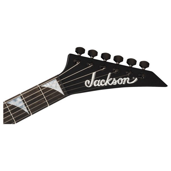 Jackson American Series Soloist SL2MG HT, Ebony Fingerboard, Satin Black - headstock 