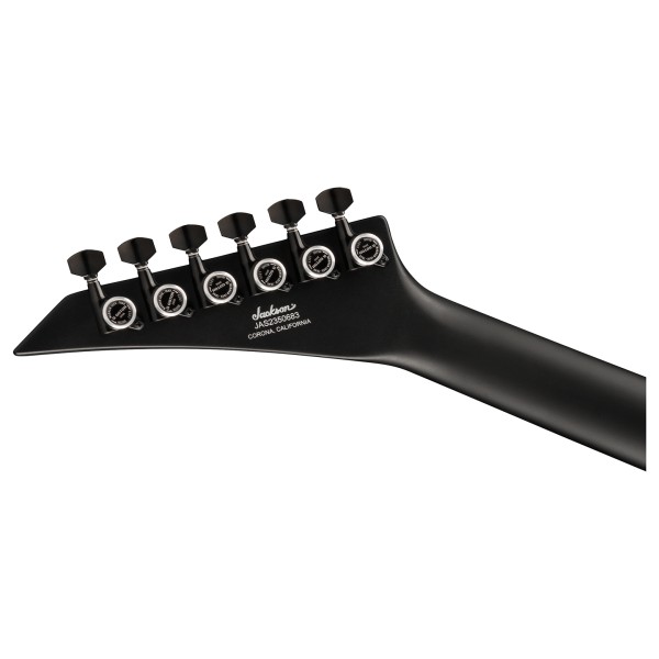 Jackson American Series Soloist SL2MG HT, Ebony Fingerboard, Satin Black - headstock back 