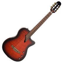Tanglewood EMDCCG Thinline Electro Nylon, Cognac Gloss