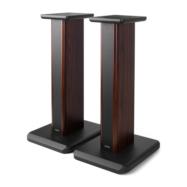 Edifier SS03 Speaker Stands (Pair), Brown - High-angle view