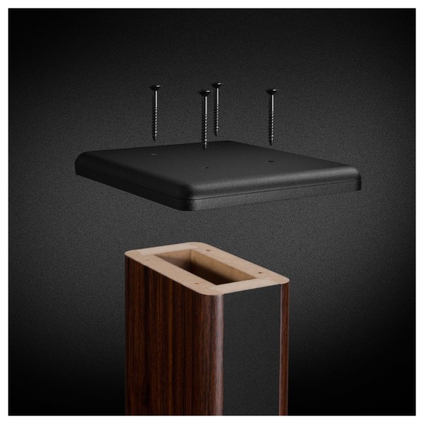 Edifier SS03 Speaker Stands (Pair), Brown - Assembly, fillable centre column