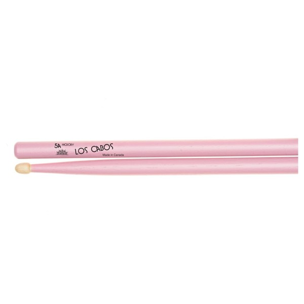 Los Cabos 5A Pink Hickory Wood Tip Drumsticks