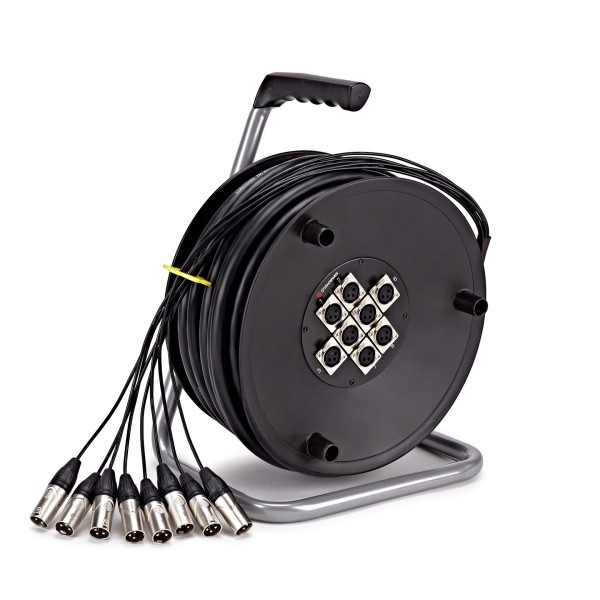 Studiospares 8 XLR Snake Cable Drum, 25m