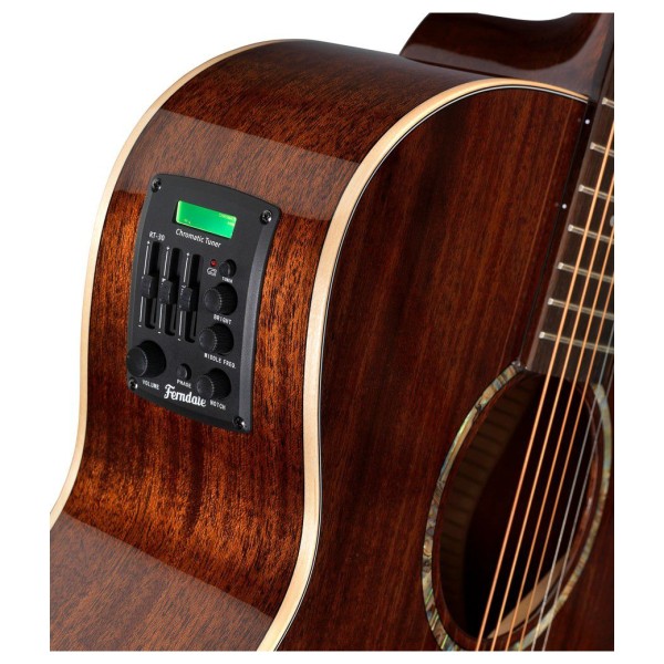 Ferndale Ga3-ce Grand Auditorium Cutaway Electro Mahogany Sapele - controls 