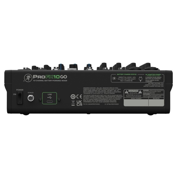 Mackie PROFX10 GO Mixer Rear