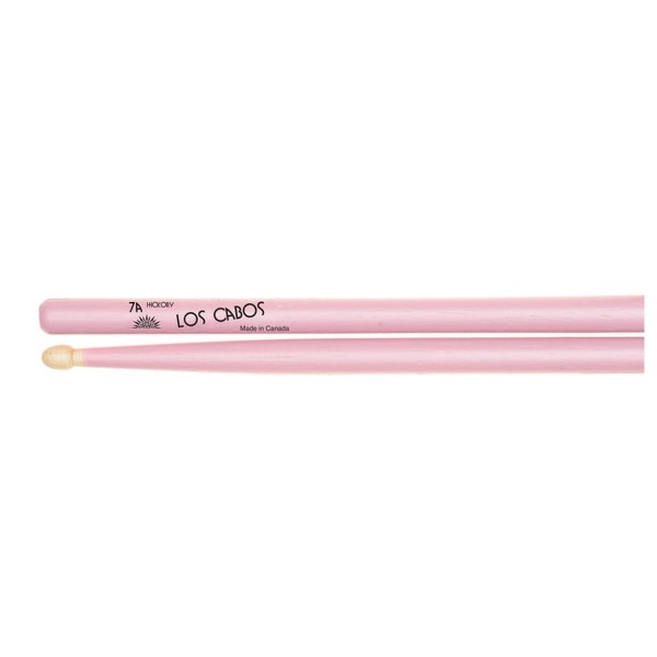 Los Cabos 7A Pink Hickory Wood Tip Drumsticks