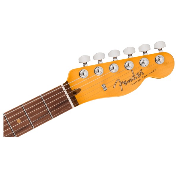 Fender American Ultra Luxe '60s Telecaster Custom RW, Lake Placid Blue - headstock 