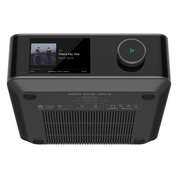 WiiM Amp Ultra Streaming Amplifier, Space Grey - under front 