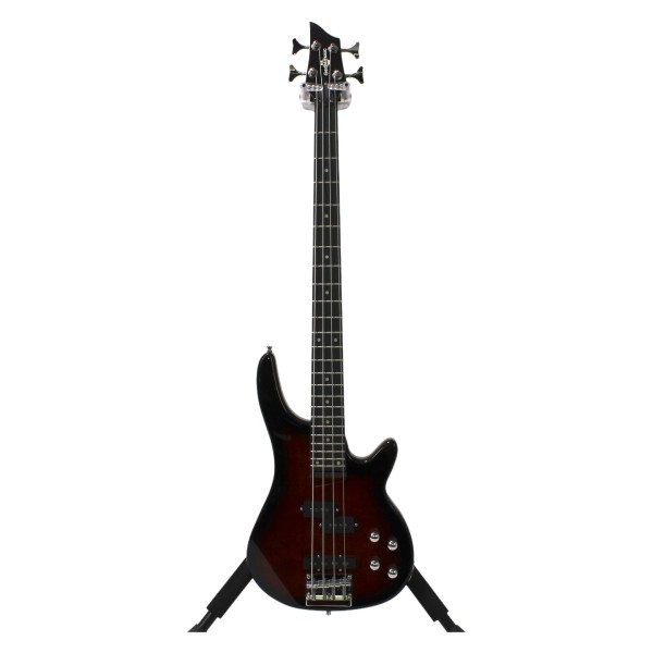 Chicago Bass Guitar by Gear4music, Trans Red Burst - Secondhand