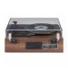 Crosley Miles Record Player with Built-In Speakers, Walnut - Rear