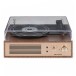 Crosley Miles Turntable, Walnut - Front Closed