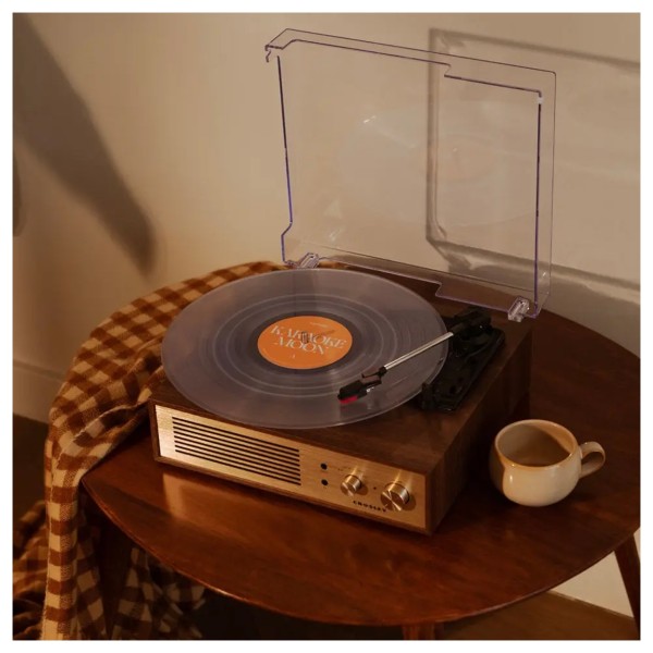 Crosley Miles Turntable, Walnut - Lifestyle 4