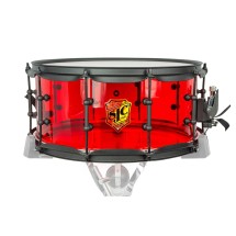 SJC Drums Josh Dun Torch 14 x 6.5'' Snare Drum, Red Acrylic