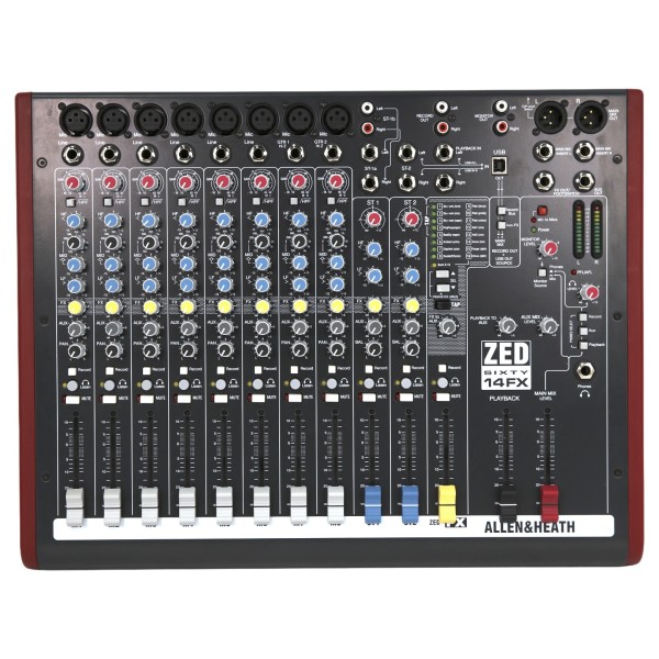 Allen and Heath ZED60-14FX Analog Mixer With USB - Secondhand