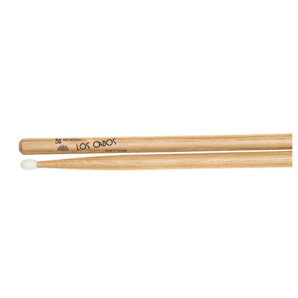 Los Cabos 5B Red Hickory Nylon Tip Drumsticks