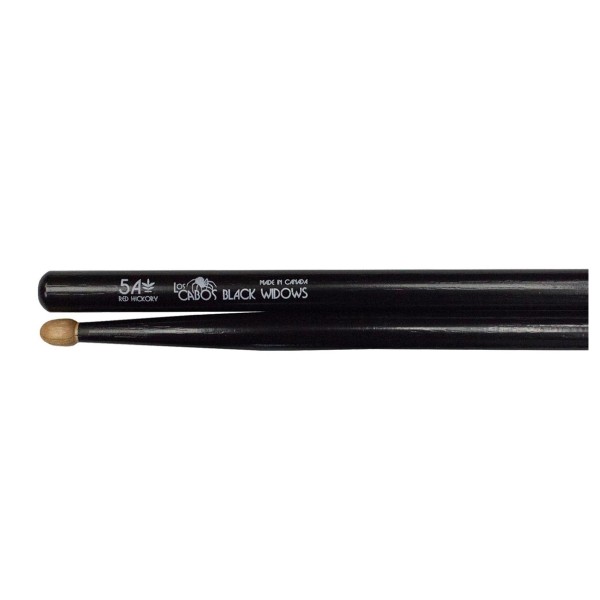 Los Cabos 5A Black Widow Red Hickory Wood Tip Drumsticks