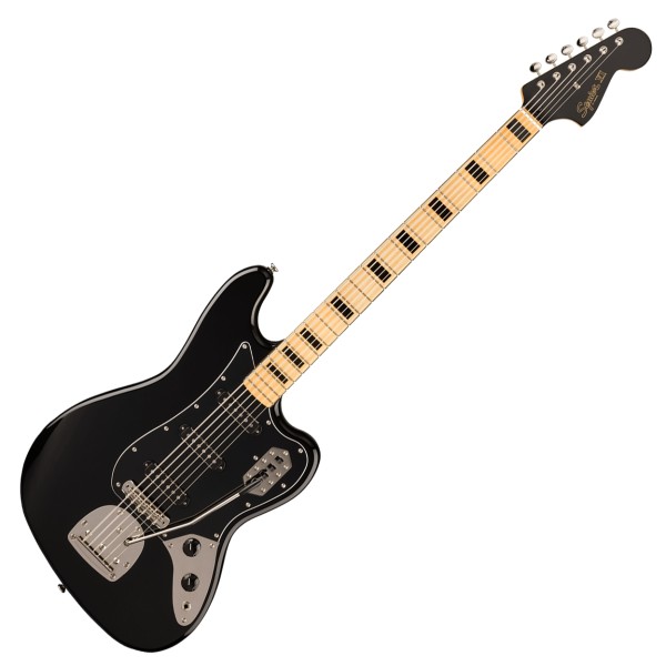 Squier FSR Classic Vibe Bass VI MN, Black Pickguard, Matching Headstock, Black - front