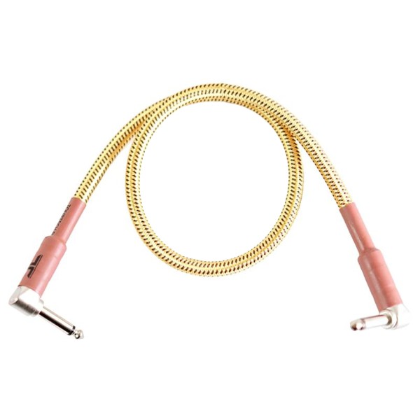 Tourtech 0.6m/2ft Braided Tweed Angled Guitar Cable - main 