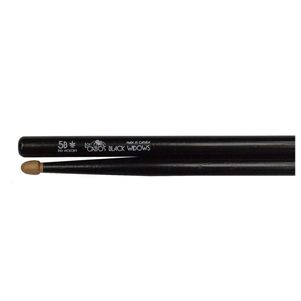 Los Cabos 5B Black Widow Red Hickory Wood Tip Drumsticks