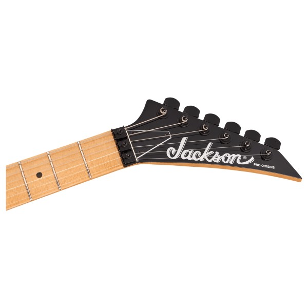 Jackson Pro Origins 1985 San Dimas SD1 HH FR MN, Candy Apple Red - headstock 