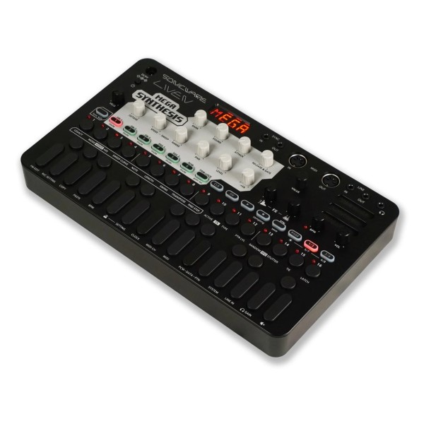 Sonicware LIVEN Mega Synthesis Portable Synthesizer - Angled
