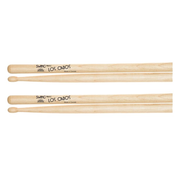 Los Cabos Swing Maple Wood Tip Drumsticks, 2 Pair Pack