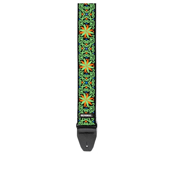 Dunlop Strap - Hendrix Blacklight Fillmore Green - straight