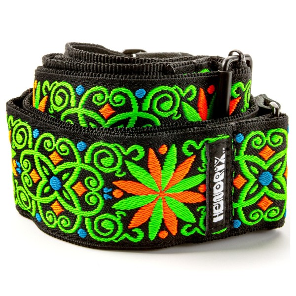 Dunlop Strap - Hendrix Blacklight Fillmore Green - rolled up