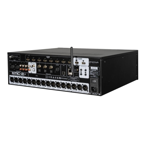 Emotiva XMC2+ 16 Channel AV Processor, Black - rear angle 