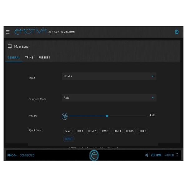 Emotiva XMC2+ 16 Channel AV Processor, Black - app 