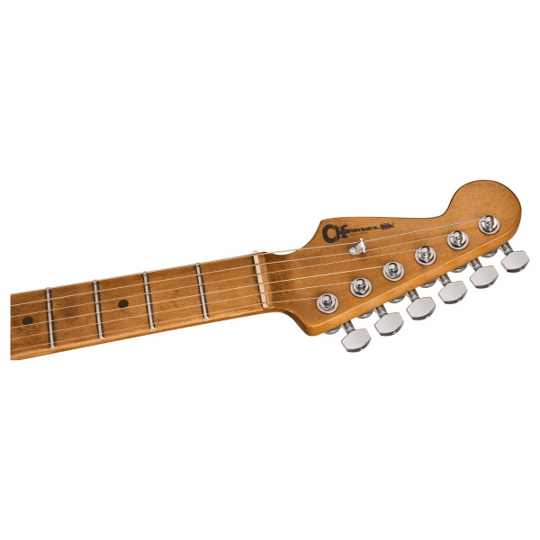 Charvel Pro-Mod Signature Rick Graham DK24 2PT CM, Worn Shell Pink - headstock 