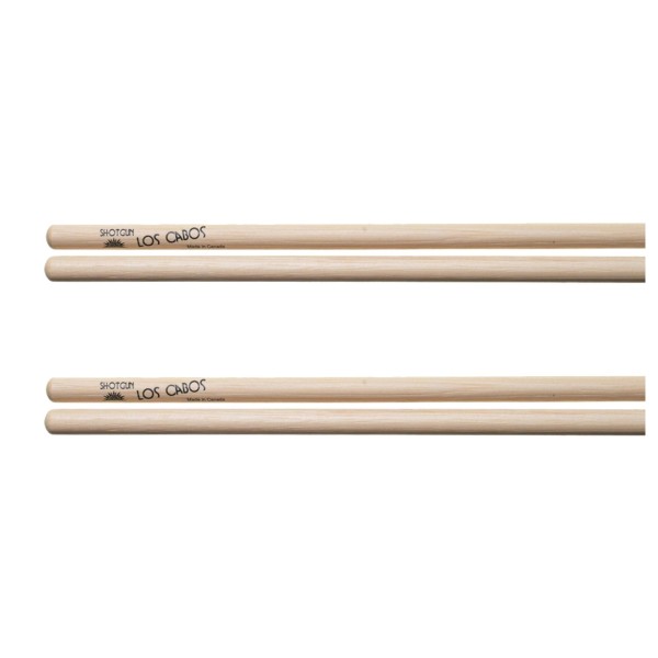 Los Cabos Shotgung Hickory Wood Tip Drumsticks, 2 Pair Pack