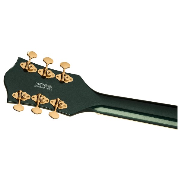 Grestch Synchromatic Nashville Hollow Body Single-Cut with Bigsby EB, Cadillac Green - headstock back 