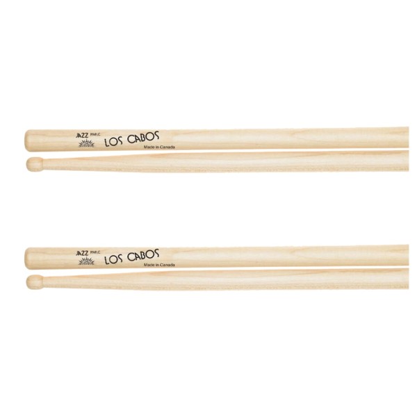 Los Cabos Jazz Maple Wood Tip Drumsticks, 2 Pair Pack