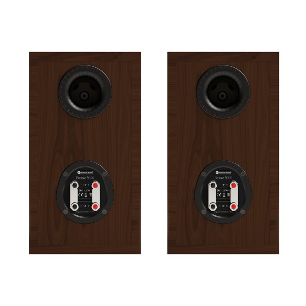 Monitor Audio Bronze 50 7G Bookshelf Speakers, Walnut - rear 