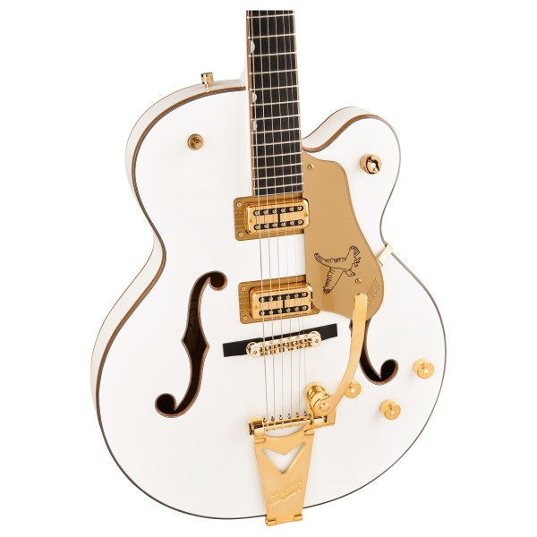 Grestch Synchromatic Falcon Hollow Body Single-Cut with Bigsby EB, Snowcrest White - body 