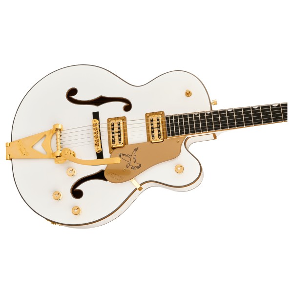 Grestch Synchromatic Falcon Hollow Body Single-Cut with Bigsby EB, Snowcrest White - body and neck 