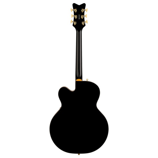 Grestch Synchromatic Falcon Hollow Body Single-Cut with Bigsby EB, Black - back 