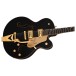 Grestch Synchromatic Falcon Hollow Body Single-Cut with Bigsby EB, Black - body and neck 