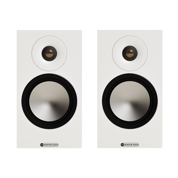 Monitor Audio Bronze 50 7G Bookshelf Speakers, White - front square 