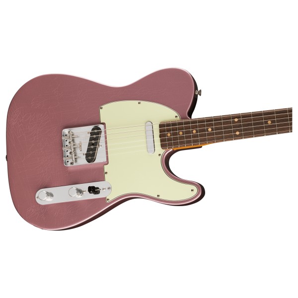 Fender Vintera II Road Worn '60s Telecaster RW, Burgundy Mist Metallic - body and neck 