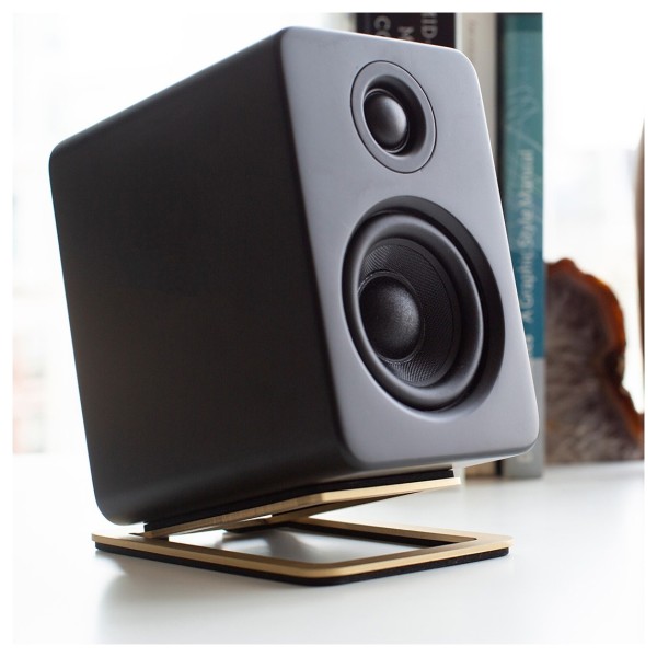 Kanto YU2 Powered Desktop Speakers, Matte Black - Lifestyle 3