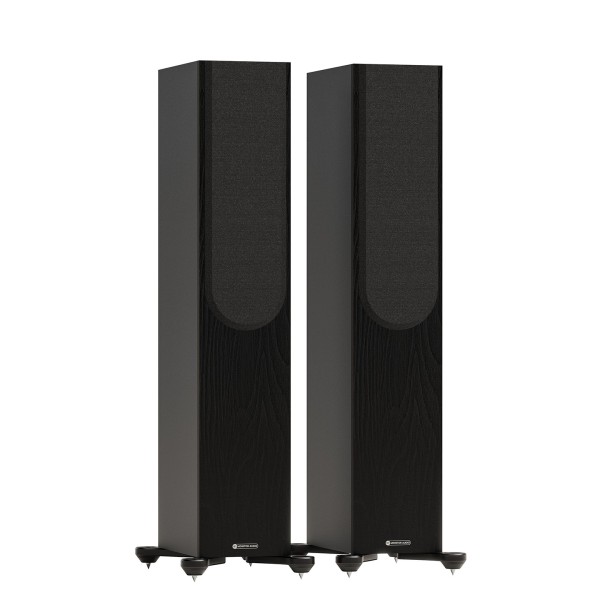 Monitor Audio Bronze 300 7G Floorstanding Speakers (Pair), Black - grille on 